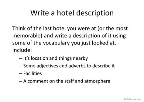 hotel description examples|Writing Compelling Hotel Descriptions for Travel Platforms.